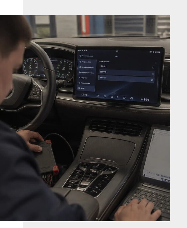 Русификация автомобиля BYD HAN для эксплуатации в Холмске